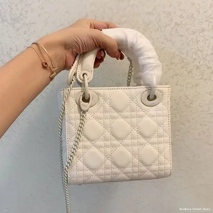 Cheap Ultramatte Bag Cannage Dior Calfskin Mini White Lady 0412 Hot Sale
